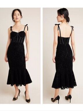 ml monique lhuillier lace sweetheart midi dress NWT ML Monique Lhuillier Lace Midi Dress